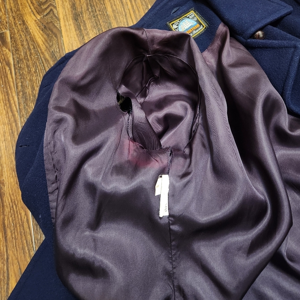 Mackintosh Wool Navy Pea Coat Sz 10 Save 15%! - Picture 11 of 16